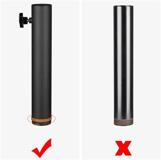 Alt view image 5 of 7 - Yescom Flag Pole Tire Mount Portable Metal Tailgate Camping 20ft 25ft 30ft Adjustable Flagpole Holder Black