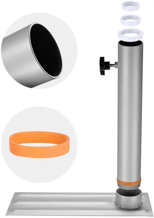 Alt view image 5 of 7 - Yescom 2.48" D. Flag Pole Tire Mount Portable Metal Tailgate Camping 20ft 25ft 30ft Adjustable Flagpole Holder Silver