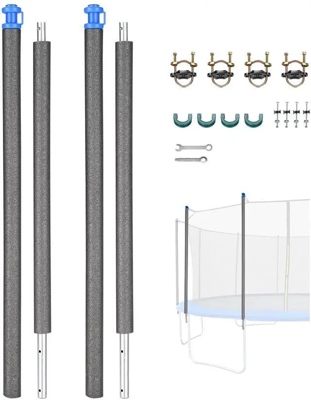 Main image of Yescom Universal Trampoline Replacement Enclosure Poles Accessories with Clamp and Hardware 2 Packs Fits Straight Pole Trampoline
