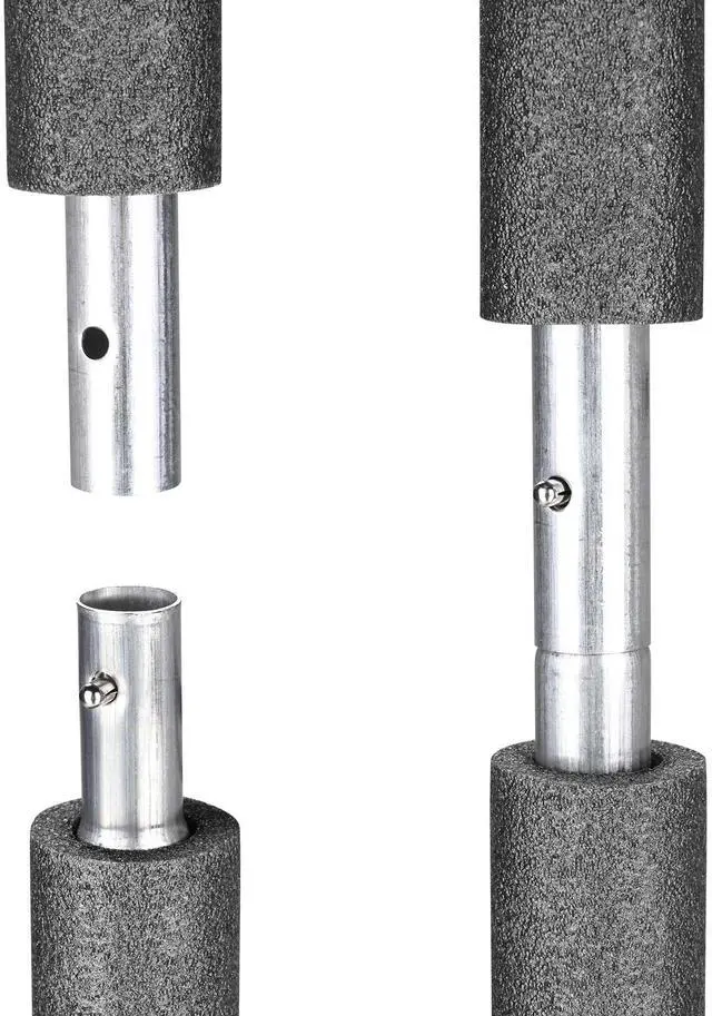 Alt view image 2 of 7 - Yescom Universal Trampoline Replacement Enclosure Poles Accessories with Clamp and Hardware Fits 6 Straight Poles Trampoline