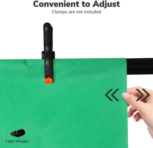 Alt view image 4 of 7 - 7x10Ft Backdrop Support Stand Kit Non-woven Backdrop Green Photography Video