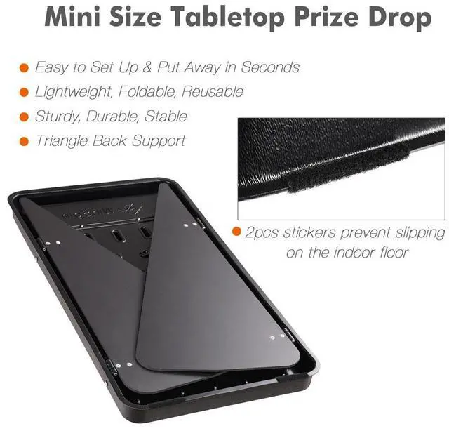 Alt view image 4 of 7 - WinSpin 25" x 14" Mini Tabletop Prize Drop Board Game with 8 Playing Pucks Carnival Party