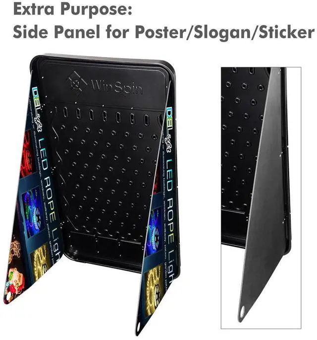 Alt view image 6 of 7 - WinSpin 41x25" Large Prize Drop Board Game Customizable Slots with 12 Pucks Carnival Party