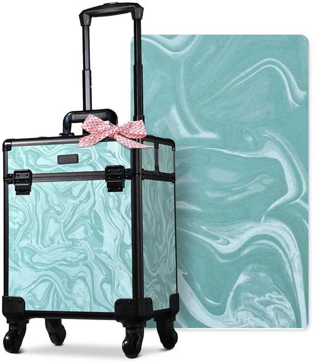 Main image of Byootique Rolling Makeup Train Case Cosmetic Trolley Organizer Salon CB Vitality
