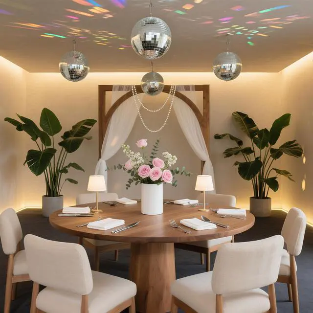 Alt view image 6 of 7 - Yescom 4PCS 7" Small Disco Ball Mirror Mini Hanging Decor for 70s 80s Party Events Wedding DJ Dance Club Stage Lighting Silver