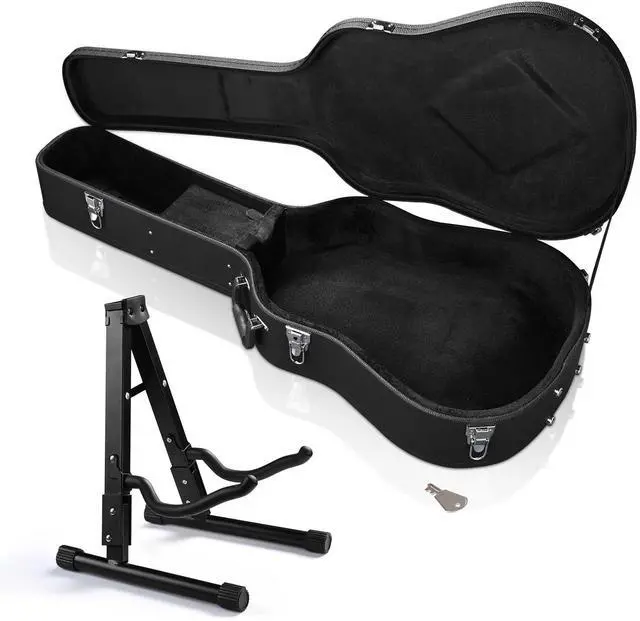 Main image of Yescom 41" Acoustic Guitar Case Hard Shell w/ Folding Guitar Stand for Electric Bass