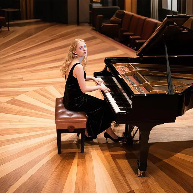 Alt view image 2 of 7 - Piano Bench Adjustable Height PU Leather Padded Keyboard Organ Seat Throne Storage