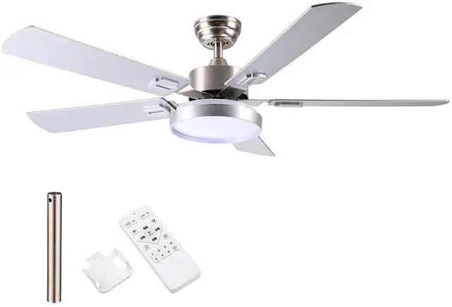 Main image of DELight 52" Ceiling Fan with Light Remote 6 Speed LED Chandelier Lamp Reversible Bedroom