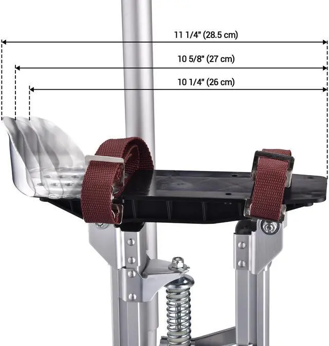 Alt view image 5 of 7 - Yescom Drywall Stilts 16-24 inches Adjustable Aluminum Painting Tool for Ceiling Installation/Repair Taping Parades