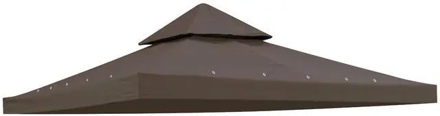 Main image of Yescom 10x10Ft UV30+ Gazebo Replacement Top for 2 Tier Outdoor Canopy Cover Patio Backyard Party Deck Coffee Liqueur