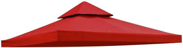 Main image of Yescom 10x10Ft UV30+ Gazebo Replacement Top for 2 Tier Outdoor Canopy Cover Patio Backyard Party Deck Red