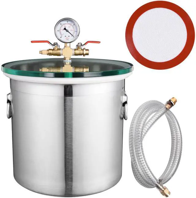 Main image of 5 Gallon Stainless Steel Vacuum Chamber kit to Degass Urethanes Silicones Epoxies