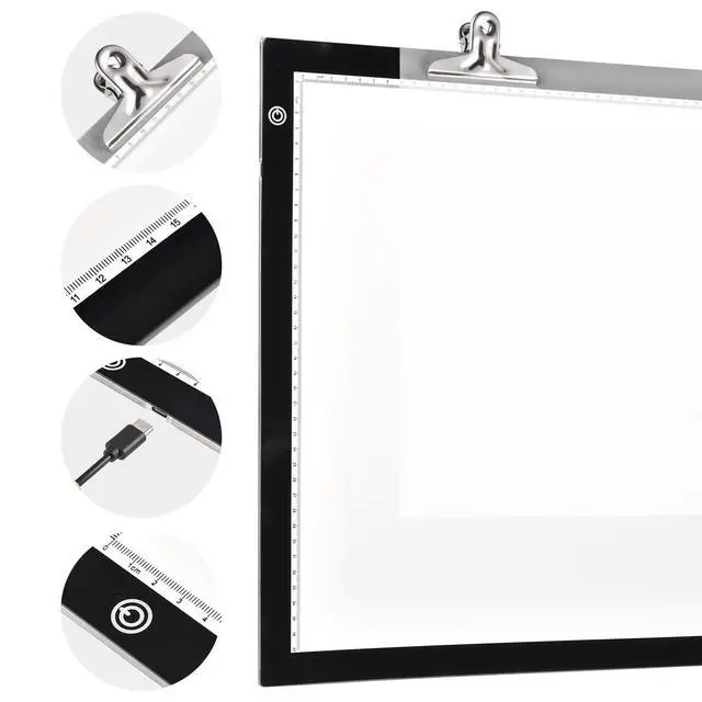 Alt view image 3 of 7 - Yescom 23"x16" A2 LED Light Box Copy Pad Tracing Drawing Board Dimming Artist 2 Pack
