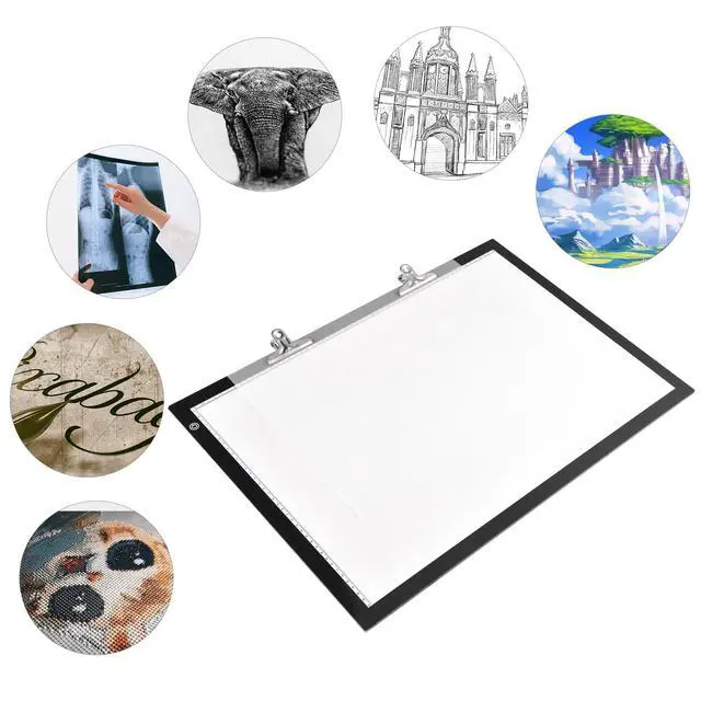 Alt view image 2 of 7 - Yescom 23"x16" A2 LED Light Box Copy Pad Tracing Drawing Board Dimming Artist 2 Pack