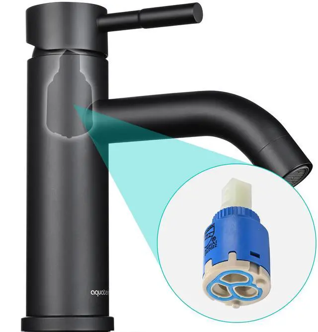 Alt view image 4 of 7 - Aquaterior Matte Black Bathroom Sink Faucet Single Handle Bathroom Vanity Faucet