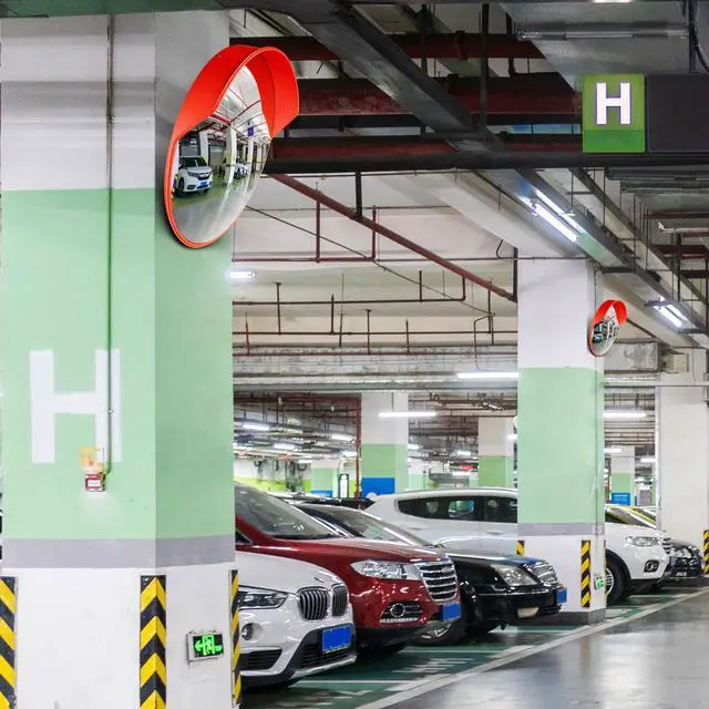 Alt view image 2 of 7 - Yescom 23" Convex Safety Traffic Mirror Outdoor/ Indoor Driveway & Security Wide Angle Mirror, 2 Pcs Dome Blind Spot Mirror for Wall, Office, Parking Garage & Room