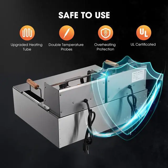 Alt view image 4 of 7 - Commercial 5000W 20L Electric Countertop Deep Fryer Single Large Tank Basket French Fry Restaurant