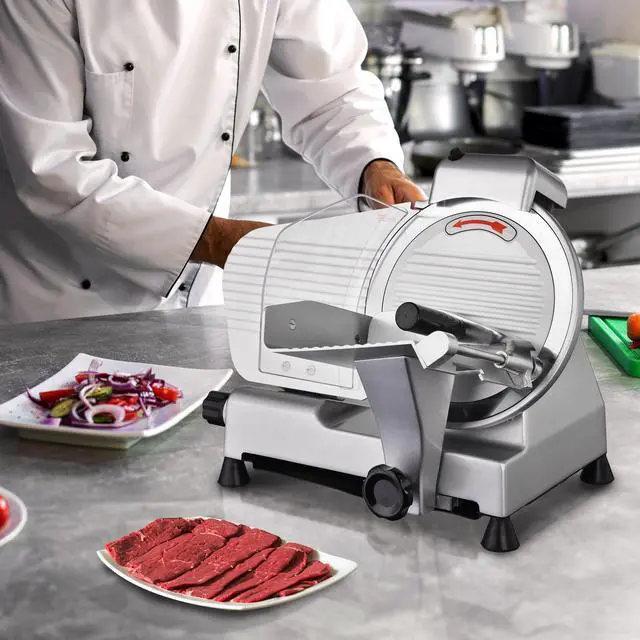 Alt view image 3 of 7 - 240w Electric Meat Slicer 10" Stainless Steel Blade Food Cheese Slicer 530RPM