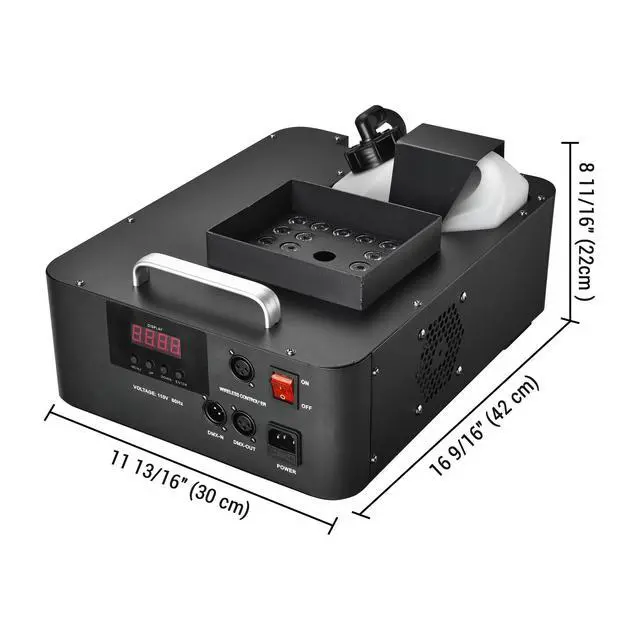 Alt view image 7 of 7 - Yescom Vertical Smoke Fog Machine With Lights LED 1500W Floor Fogger DJ Equipment for Parties Stage Show Weddings Disco