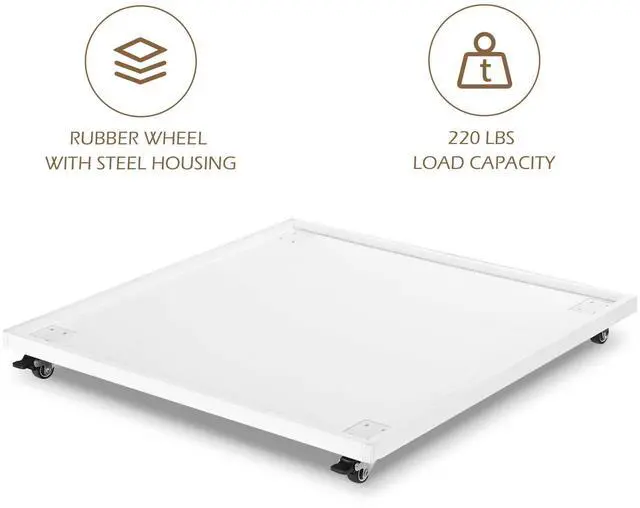 Alt view image 5 of 7 - LAGarden 20" Wheeled Umbrella Holder Tray 220Lb Capacity for Patio Umbrella Base Stand Outdoor Deck Poolside Garden Yard