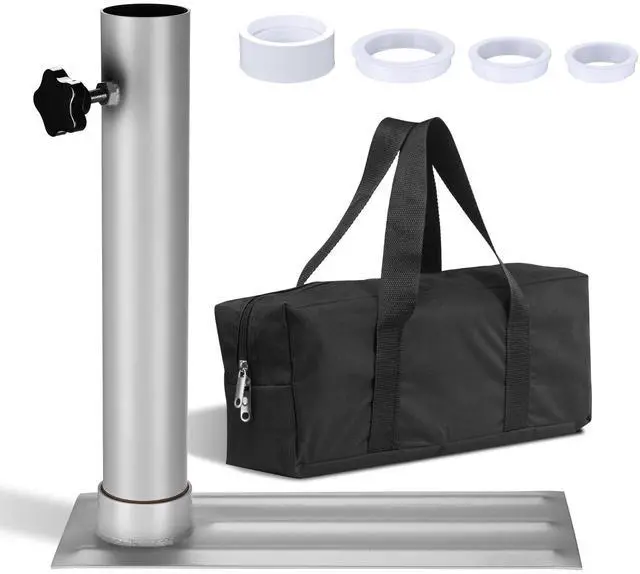 Main image of Yescom 2.48" D. Flag Pole Tire Mount Portable Metal Tailgate Camping 20ft 25ft 30ft Adjustable Flagpole Holder Silver