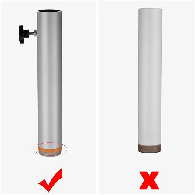 Alt view image 4 of 7 - Yescom 2.48" D. Flag Pole Tire Mount Portable Metal Tailgate Camping 20ft 25ft 30ft Adjustable Flagpole Holder Silver