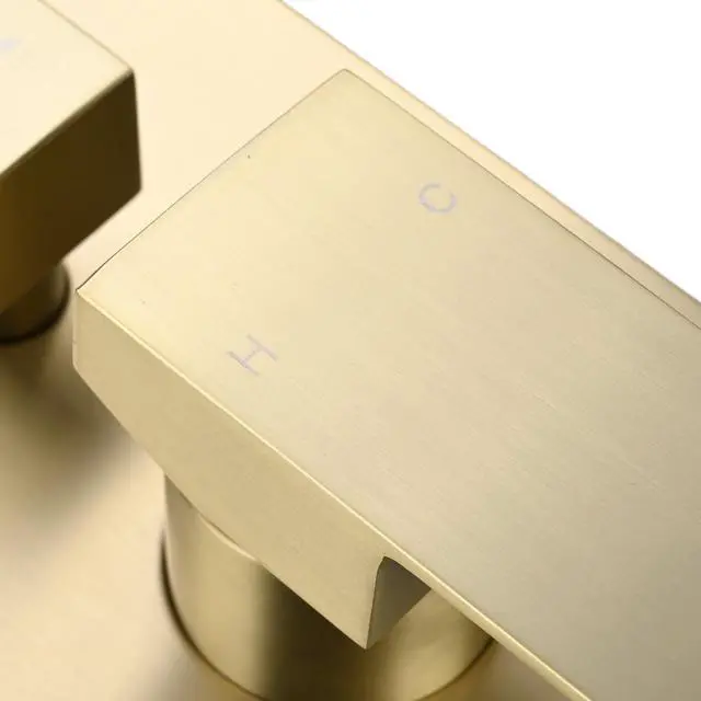 Alt view image 5 of 7 - Aquaterior Shower Faucet Set Wall Mount Concealed Mixer Valve Rain Shower Gold