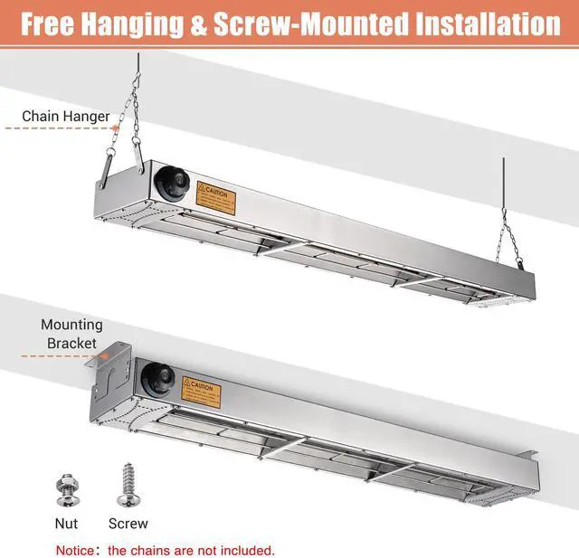 Alt view image 2 of 7 - WeChef Electric Strip Heater 2 Pack Portable 36" 1000W Commercial Food Warmer Heating Lamp for Fry Chicken