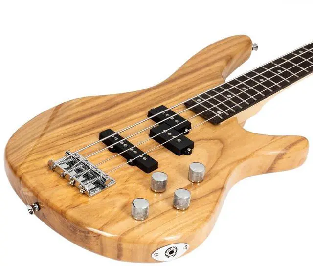 Alt view image 7 of 7 - Electric Bass Guitar Full Size Standard Beginner Kit 4 String Cable Strap Carry Bag