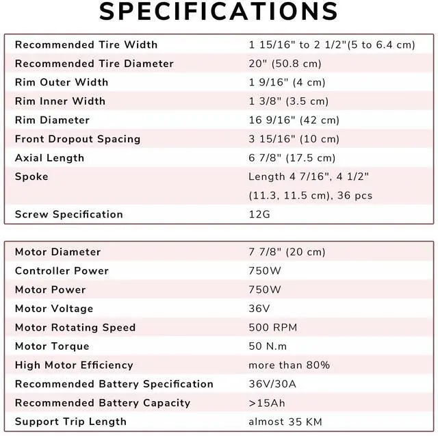 Alt view image 4 of 7 - Yescom Electric Bicycle E-Bike Conversion Kit Controller for 20" 750W 36V E-bike Front Wheel Motor Kit