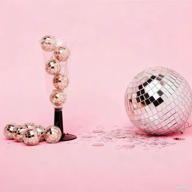 Alt view image 5 of 7 - Yescom 20PCS 1.6" Small Disco Ball Mirror Mini Hanging Decoration for Events Wedding 70s 80s Party Business Holiday Home Decor