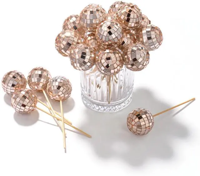 Alt view image 6 of 7 - Yescom 20PCS 1.6" Small Disco Ball Mirror Mini Hanging Decoration for Events Wedding 70s 80s Party Business Holiday Home Decor