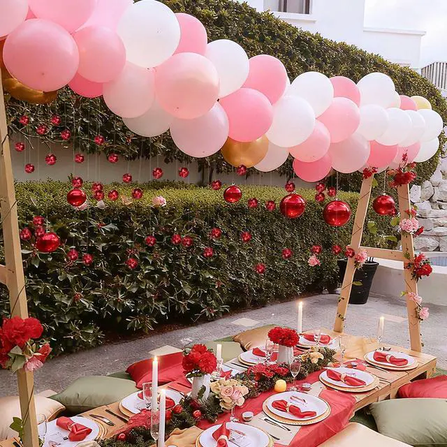 Alt view image 3 of 7 - Yescom 20PCS 1.6" Small Disco Ball Mirror Mini Hanging Decoration for Events Wedding 70s 80s Party Business Holiday Home Decor Red