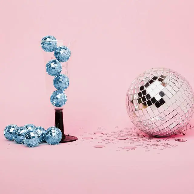 Alt view image 4 of 7 - Yescom 20PCS 1.6" Small Disco Ball Mirror Mini Hanging Decoration for Events Wedding 70s 80s Party Business Holiday Home Decor