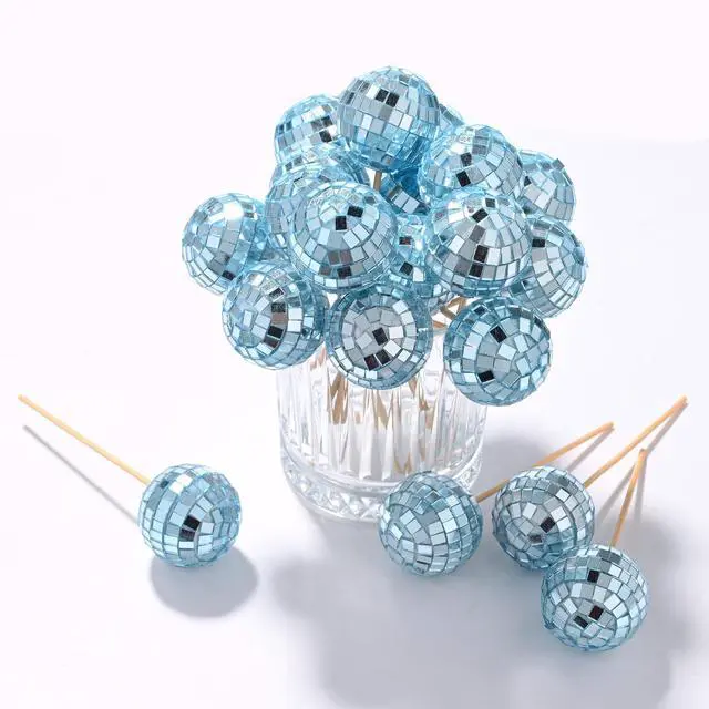 Alt view image 6 of 7 - Yescom 20PCS 1.6" Small Disco Ball Mirror Mini Hanging Decoration for Events Wedding 70s 80s Party Business Holiday Home Decor