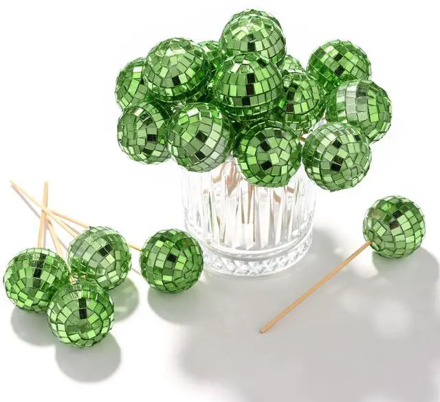 Alt view image 6 of 7 - Yescom 20PCS 1.6" Small Disco Ball Mirror Mini Hanging Decoration for Events Wedding 70s 80s Party Business Holiday Home Decor