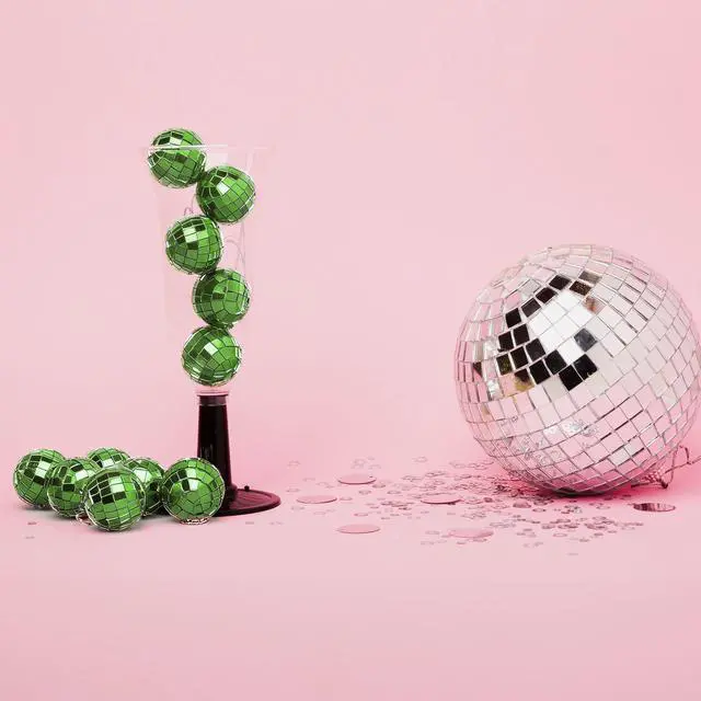 Alt view image 4 of 7 - Yescom 20PCS 1.6" Small Disco Ball Mirror Mini Hanging Decoration for Events Wedding 70s 80s Party Business Holiday Home Decor