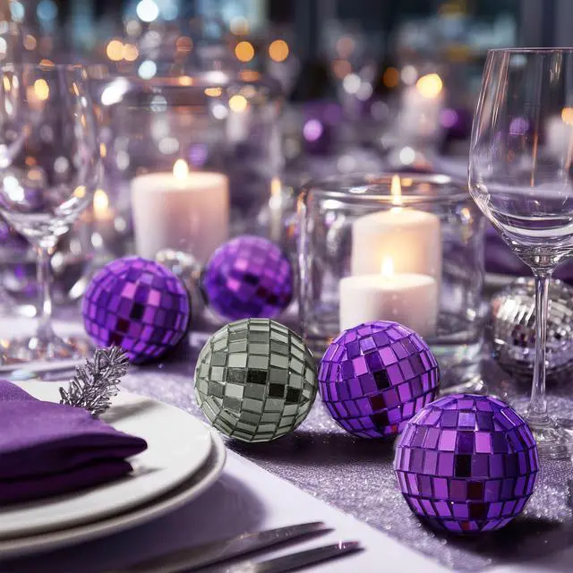 Alt view image 3 of 7 - Yescom 20PCS 1.6" Small Disco Ball Mirror Mini Hanging Decoration for Events Wedding 70s 80s Party Business Holiday Home Decor