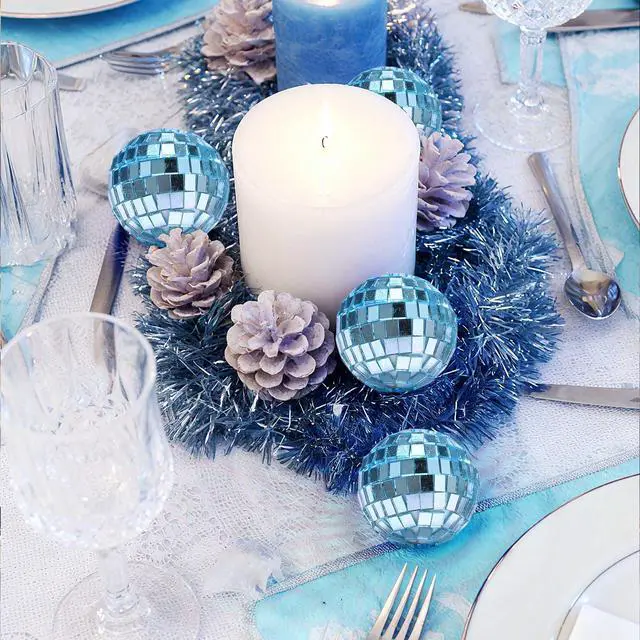 Alt view image 2 of 7 - Yescom 20PCS 1.6" Small Disco Ball Mirror Mini Hanging Decoration for Events Wedding 70s 80s Party Business Holiday Home Decor