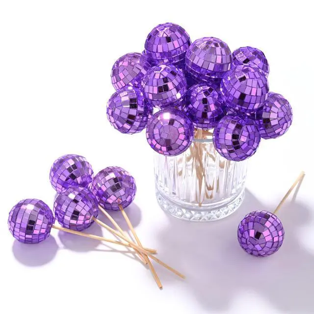 Alt view image 6 of 7 - Yescom 20PCS 1.6" Small Disco Ball Mirror Mini Hanging Decoration for Events Wedding 70s 80s Party Business Holiday Home Decor
