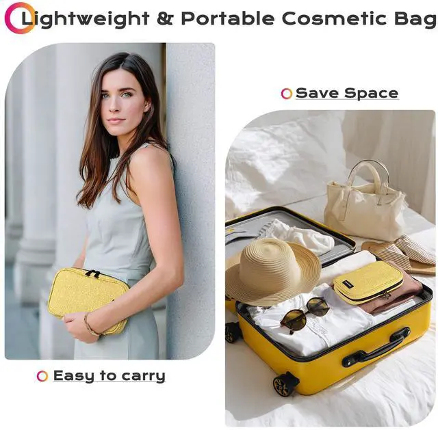 Alt view image 5 of 7 - Byootique 4in1 Rolling Makeup Case with 2 Makeup Brush Bag, Cosmetic Train Case on Wheels for Makeup Artist Travel Hairstylist