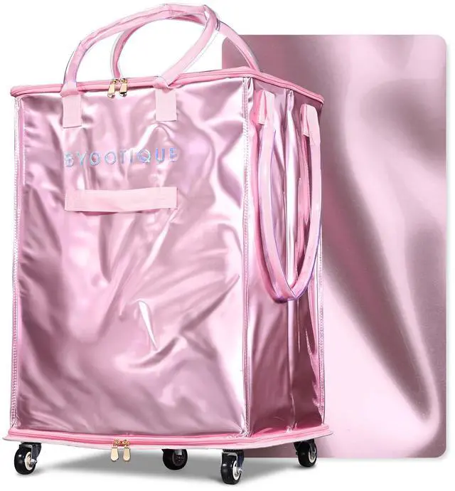 Main image of Byootique 20" Rolling Tote Bag Grocery Bag on Wheels Shopping Trolley BubbleRush