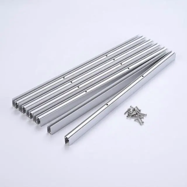 Alt view image 6 of 6 - Yescom 10-pack 1-ft Commercial LED Track Channel 8x12mm for RGB Neon Rope Lights Aluminium Mounting Clips for Indoor Outdoor DIY Designs
