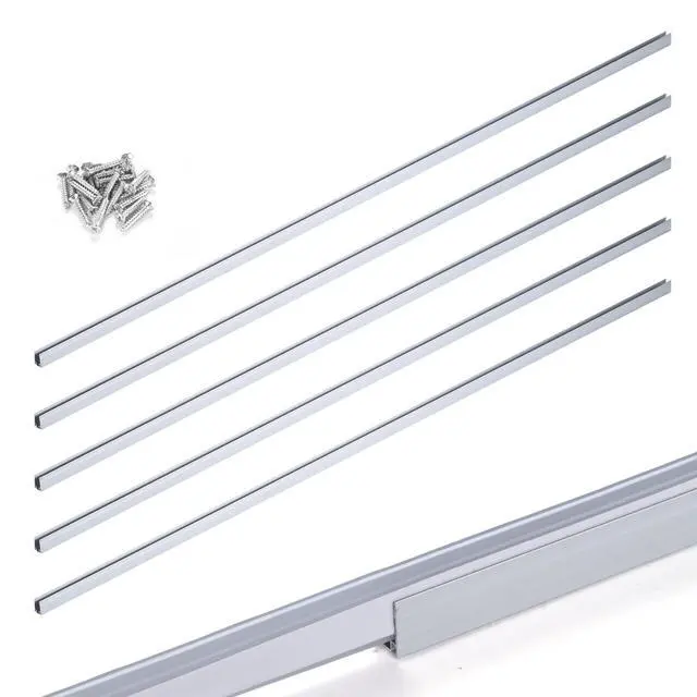 Alt view image 5 of 6 - Yescom 5-pack 3-ft (1m) Commercial LED Track Channel 8x12mm for RGB Neon Rope Lights Aluminium Mounting Rails for Indoor Outdoor DIY Designs