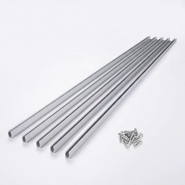 Alt view image 6 of 6 - Yescom 5-pack 3-ft (1m) Commercial LED Track Channel 8x12mm for RGB Neon Rope Lights Aluminium Mounting Rails for Indoor Outdoor DIY Designs