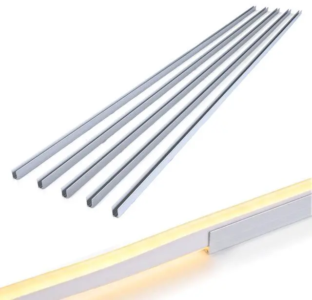 Main image of Yescom 5-pack 3-ft (1m) Commercial LED Track Channel 7x10mm for Warm White Neon Rope Lights Aluminium Mounting Rails for Indoor Outdoor DIY Designs