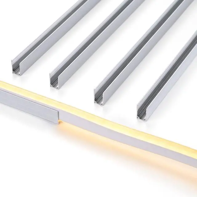 Alt view image 5 of 6 - Yescom 5-pack 3-ft (1m) Commercial LED Track Channel 7x10mm for Warm White Neon Rope Lights Aluminium Mounting Rails for Indoor Outdoor DIY Designs