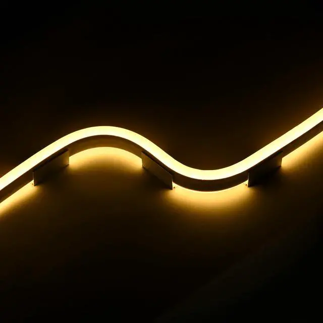 Alt view image 3 of 6 - Yescom 20-pack 2-inch Commercial LED Track Channel 7x10mm for Warm White Neon Rope Lights Mini Aluminium Mounting Clips for Indoor Outdoor DIY Designs