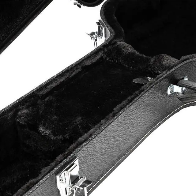 Alt view image 6 of 7 - Yescom Electric Guitar Case Hard Shell with Lock, Suit for Gibson 335 Style | High-End Fine-Grain PU Leather Hard Case Soft Padding Fits Semi-Hollow & Hollowbody Guitars, Black