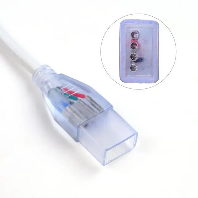 Alt view image 5 of 6 - Yescom BiLume RGBW 5-set 3ft 4-pin Neon Rope Light Connector Jumper Cable
